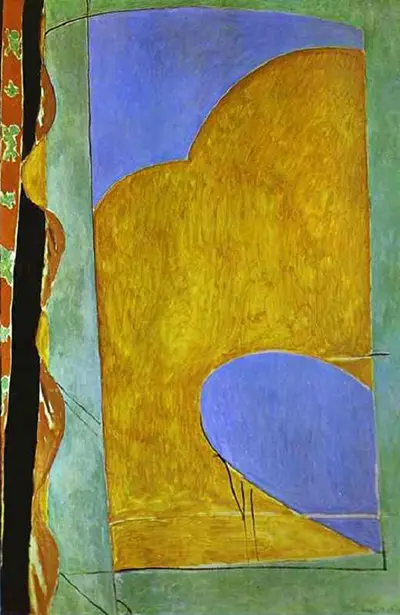 Composition the Yellow Curtain (Le Rideau Jaune) Henri Matisse